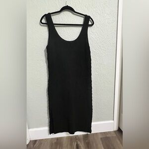Crochet Style Black Dress